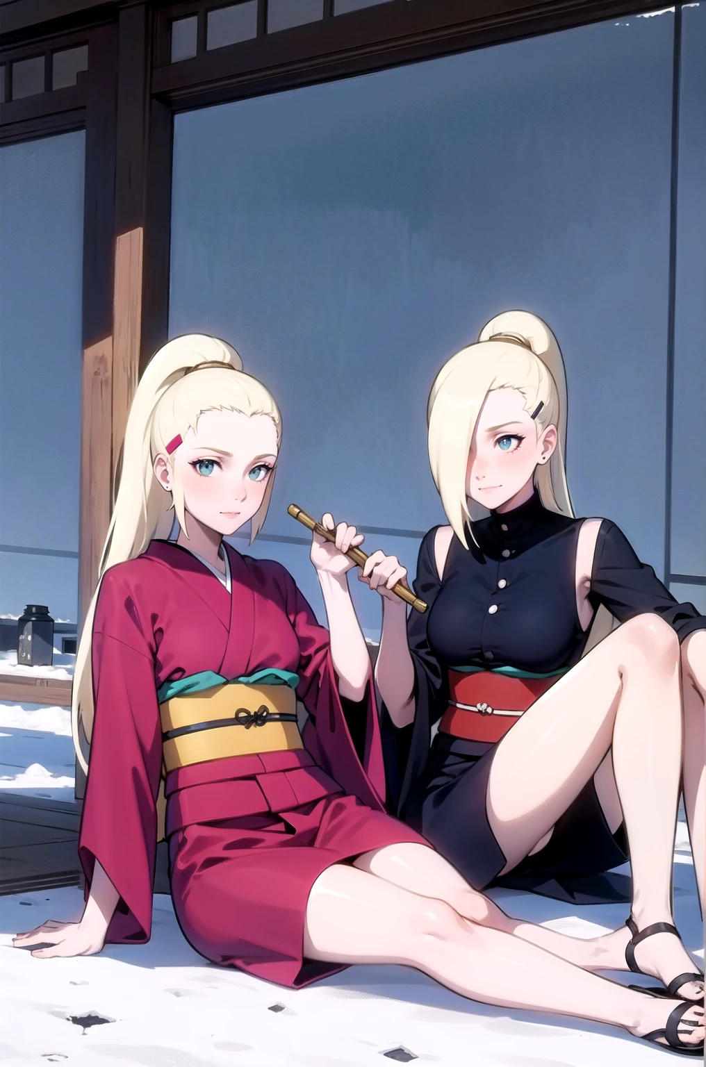 Tsunade,nude, is shy,one-girl,blond hairbl,long whitr hair,with brown eye,Red lips,lipsticks,pub,ssmile,Be red in the face,Green coat,Close-up,drink,Piva,sitted,Portrait photo,sfw