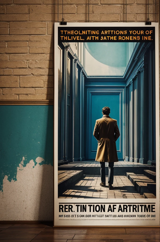 A illustration poster that reflects relflects feelings, experience , view towards an art institution