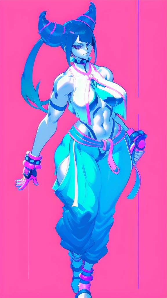 (full body), full body in image, full juri han from street fighter 6, juri han clothes, fusion of juri han street fighter 5 and juri han street fighter 6 from street fighter series, full woman, full body, long hair, female body, curvy body, thicc body, big thighs, voluptuous body, full thick body, dinamic pose, curve body. detalied pose, body, simple background, expressive face, focus on face, line art, sketch