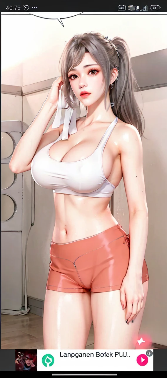 ((Unreal Engine 5)), Realistic Rendering, Excellent, (sexy skimpy bikini:1.3), looking on camera, (standing:1.8), beautiful face, makeup, CGImix, (photorealism:1.2), ultrarealistic uhd face, (huge soft boobs:1.5), (muscle abs:1.3), (big butt:1.3), (wide hips), (thick thighs), slim waist, hourglass figure, half body, ((glowing skin)), ((shiny skin)), Realistic body, ((she )), ((clean skin)), photorealistic, bokeh, motion blur, masterpiece, highres, 1080P, super detail, textured skin. Boxing, women boxing, boxing gloves