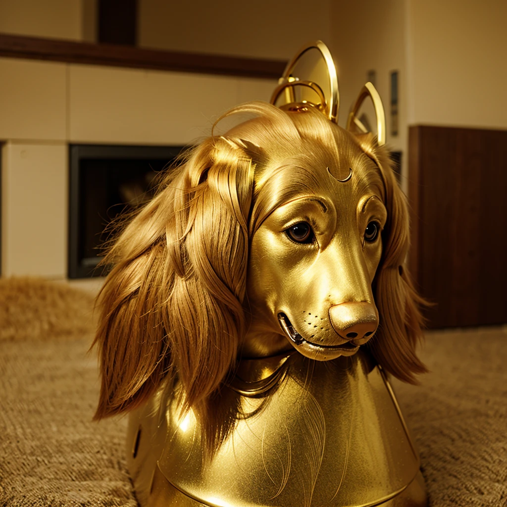 Anthropomorphic golden retriever