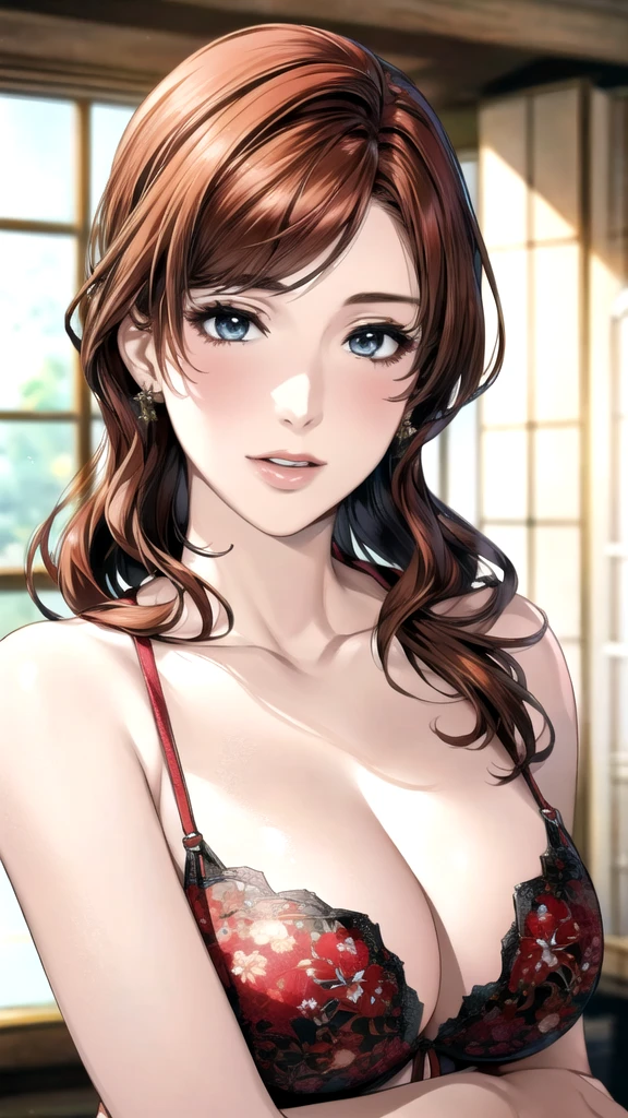 4K, detail,Red hair,Large Breasts, beautiful, beautiful face.(8K, Raw.photo, best quality, masterpiece:1.2), (realistically, photograph realistic: 1.4), Ultra-high resolution.photorealistic:.1.4,Ultra high quality