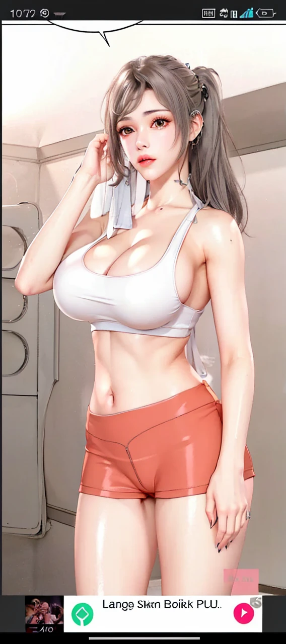 ((Unreal Engine 5)), Realistic Rendering, Excellent, (sexy skimpy bikini:1.3), looking on camera, (standing:1.8), beautiful face, makeup, CGImix, (photorealism:1.2), ultrarealistic uhd face, (huge soft boobs:1.5), (muscle abs:1.3), (big butt:1.3), (wide hips), (thick thighs), slim waist, hourglass figure, half body, ((glowing skin)), ((shiny skin)), Realistic body, ((she )), ((clean skin)), photorealistic, bokeh, motion blur, masterpiece, highres, 1080P, super detail, textured skin. Boxing, women boxing, boxing gloves