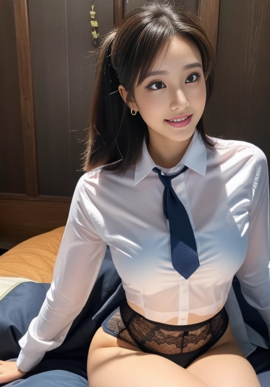 (masterpiece:1.3), (Highest quality:1.3), 8K, 超High resolution, 複雑なdetailedな, 非常にdetailedな, detailedな背景, Depth of written boundary, 超High resolution, RAW Photos, Sharp focus, perspective, (8K, Highest quality, masterpiece: 1.2), (Realistic, Realistic: 1.5), Beautiful Japanese woman, 25 years old, (((Thin thighs))), detailed: (非常にdetailedな: 1.3), (((stewardess costume))), (High resolution: 1.1), Airplane Passenger Passenger Passenger, ((From below:1.45)), ahegao, ((Perfect beauty)), ((See-through lace underwear)), ((Camel Toe)), (((Hairstyle is a chignon))), ((Spread your legs)), smile, (((Hair is up))),