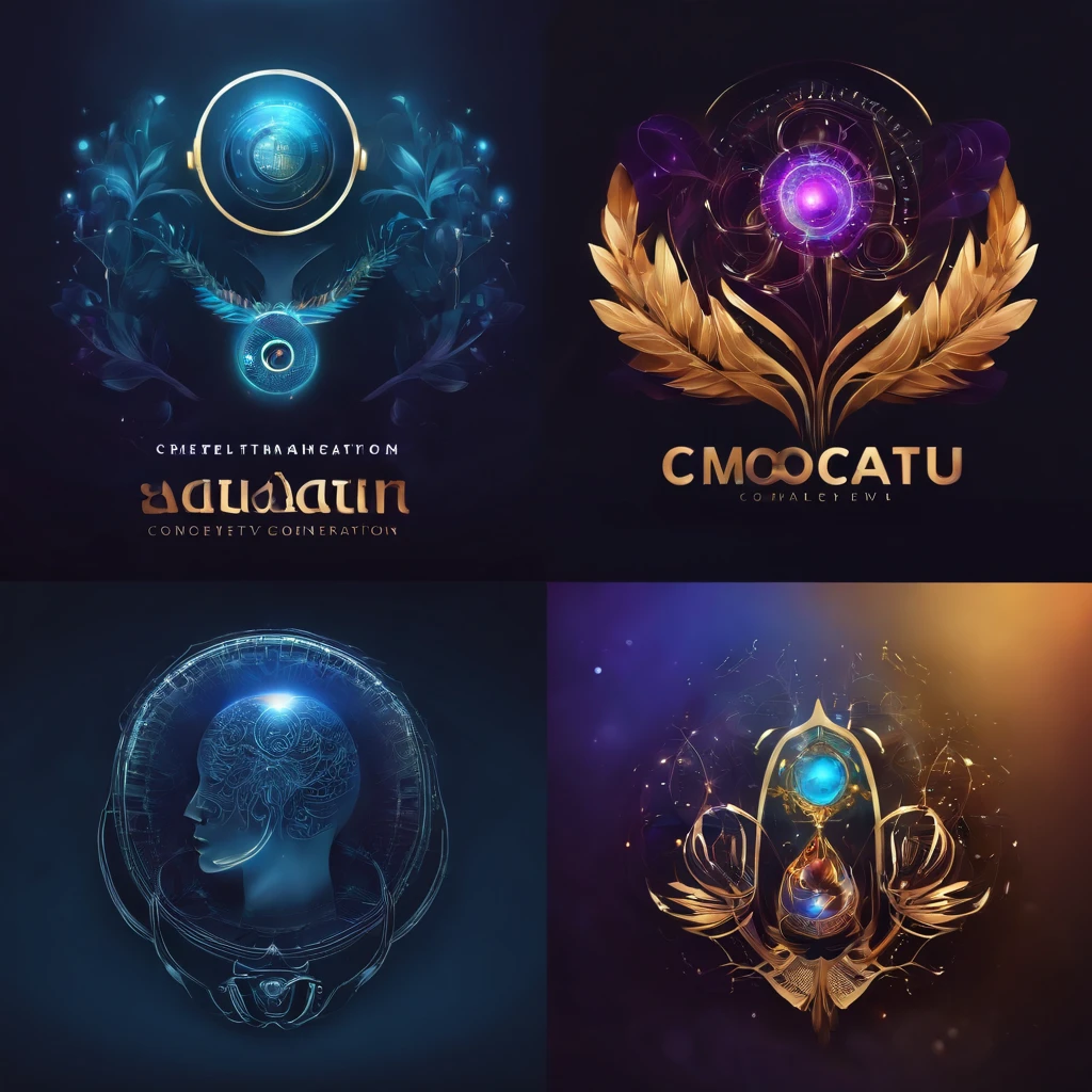 Create a logo that represents our community of digital artists and creators in an image generation app with artificial intelligence. We want to transmit creativity, innovation and collaboration in a unique and attractive design.