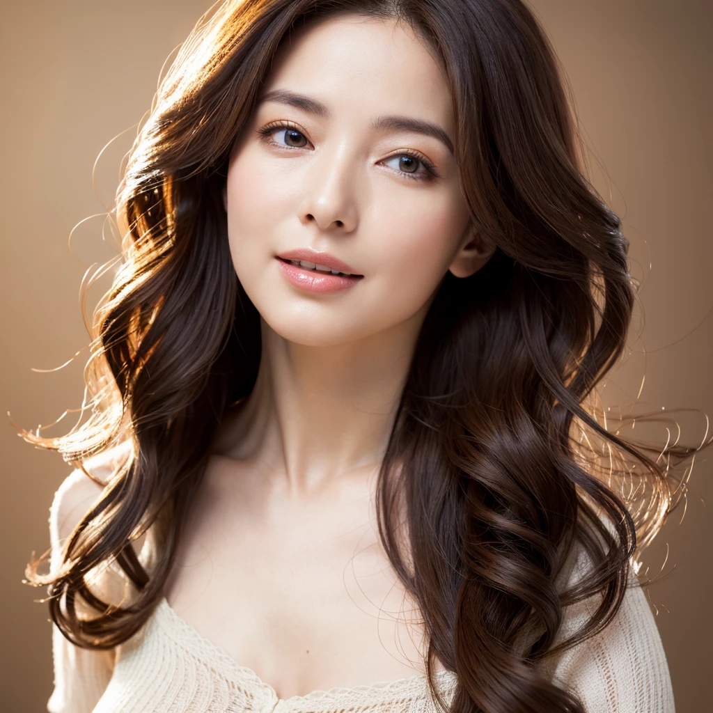 Beautiful mature woman with wavy long hair, she is alluring, Ultra-high resolution,(Realistic:1.4), ((Highest quality)), ((masterpiece)), (be familiar with),