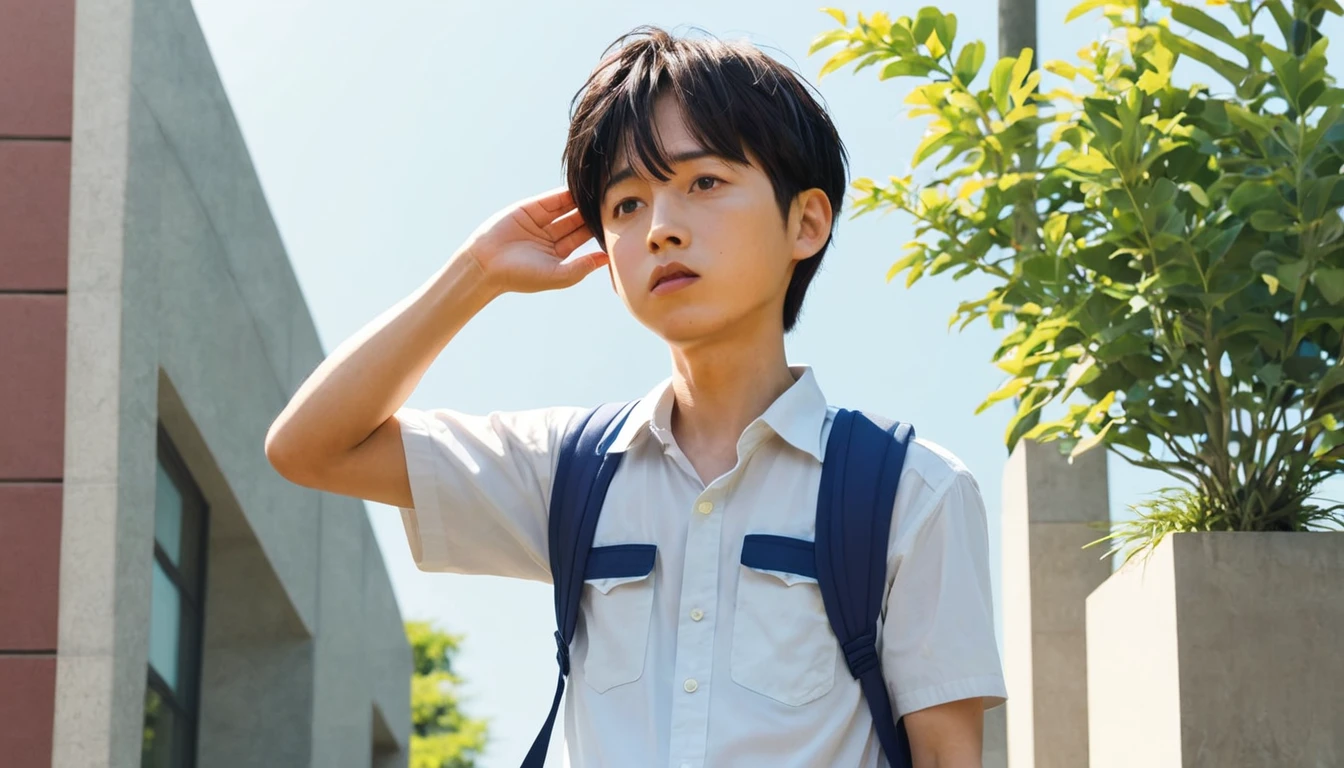 Illustration of heat stroke、Boy