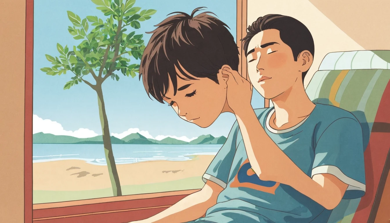 Illustration of heat stroke、Boy