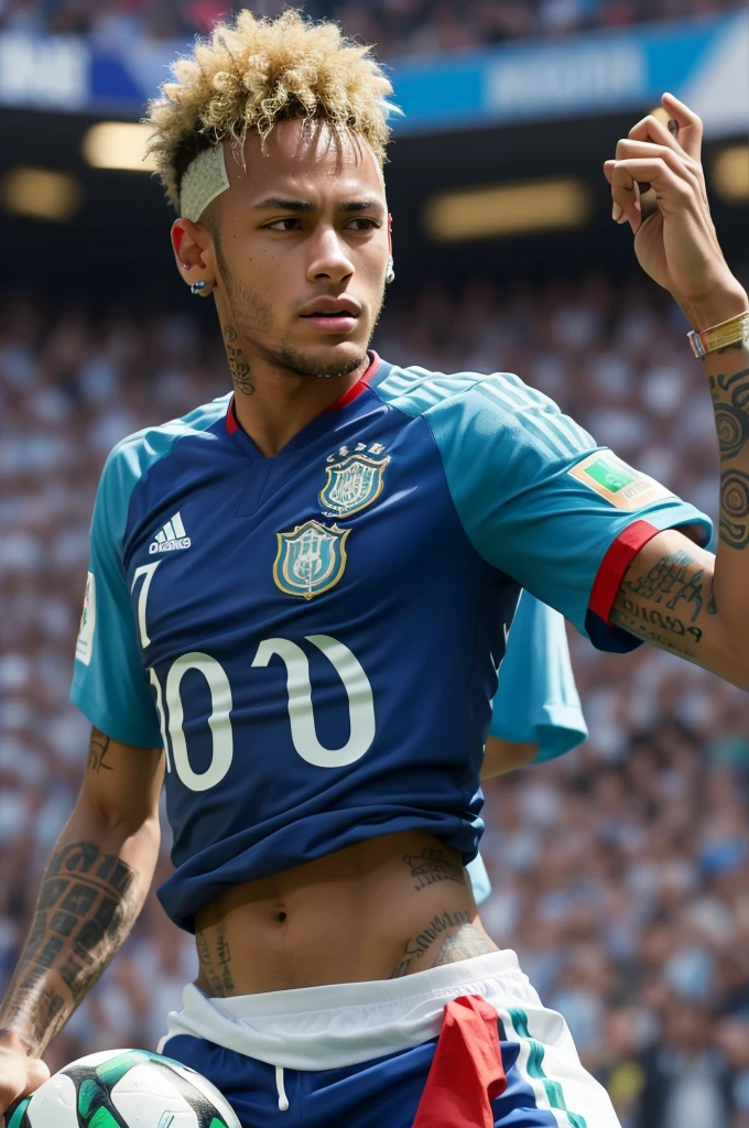 Neymar winning the 2022 World Cup against Argentina