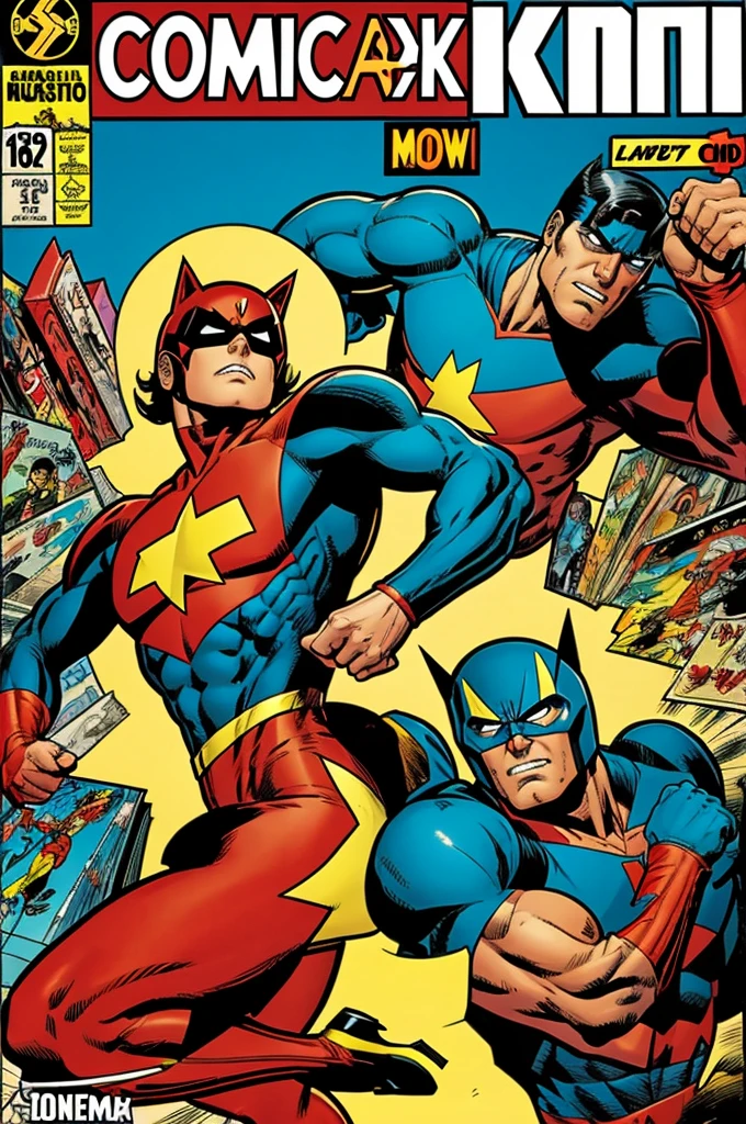 A comic book cover titled 'Notes in the Dark'. In the middle, a boy of 16-18 years old with a distressed expression plays a guitar. Wear casual and sloppy clothes. behind him, in the shadows, There is a scary monster with multiple eyes and a big, disfigured mouth., partially shrouded in darkness. The background is hazy, with shades of blue and black, creating an atmosphere of mystery and tension. Musical notes surround the boy, some distorted or devoured by the monster. The title 'Notes in the Dark' is at the top in a striking, torn font. on the bottom, a subtitle reads 'A history of music, fight and internal monsters'."