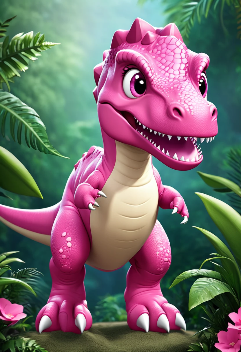 Cute pink Tyrannosaurus Rex