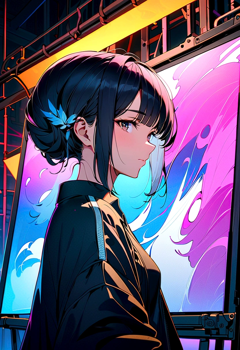(Girlish Painting:1.3) of (Ultra detailed:1.3),(Cosy:1.3),best quality,masterpiece,highly detailed,ultra-detailed,1girl, unreal engin 5,octane render,(2D:1.2), limited palette flat color,, digital painting, artstation, concept art, smooth, sharp focus,art by ross tran and greg rutkowski and alphonse Mucha and Bak Karol,, (oil painting:1.16),(acrylic paint:1.16),(colorful:1.5), (watercolor:1.16),, by (nvinkpunk:1.0),(kuvshinov:1.0),(dreamlikeart:1.0),(samdoesart:1.0),(modelshoot style:1.0),(by Artist Koho Shoda:1.3),(by Artist Mike Mignola:1.3),(by Artist Joop Polder:1.3),(Classicism Art:1.3),(Industrial Art:1.3),(Solarpunk Art:1.3)