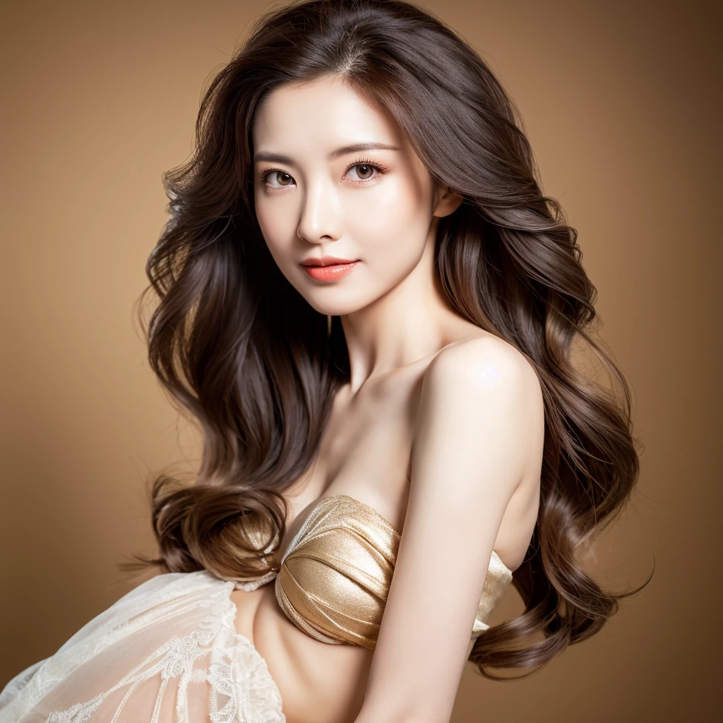 Beautiful mature woman with wavy long hair, she is alluring, Ultra-high resolution,(Realistic:1.4), ((Highest quality)), ((masterpiece)), (be familiar with),