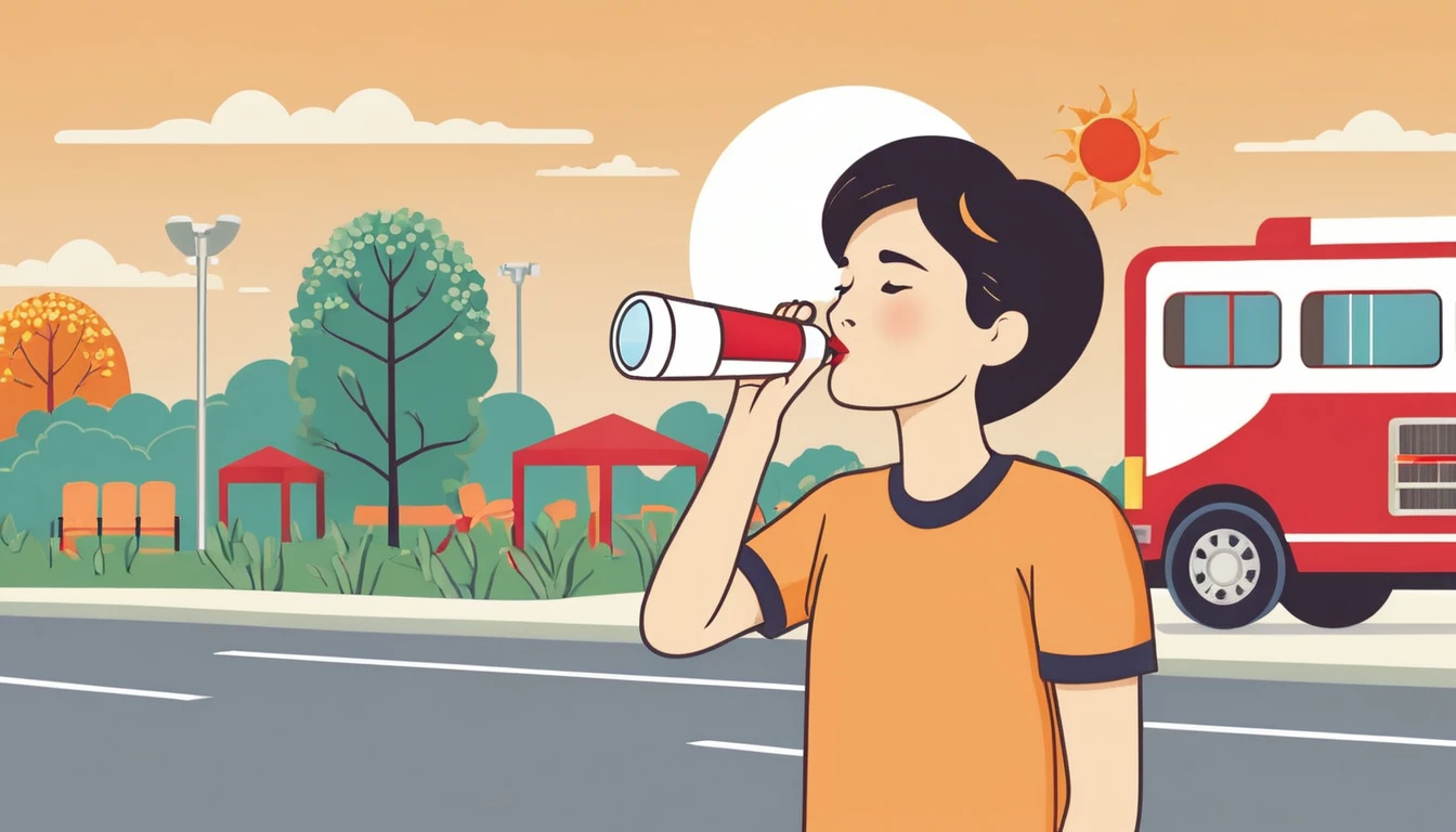 Illustration of heat stroke prevention