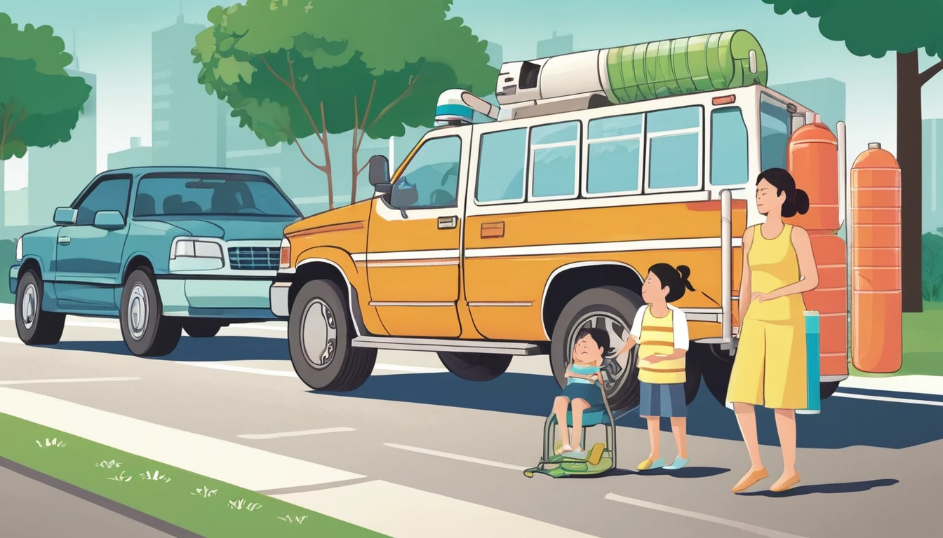 Illustration of heat stroke prevention