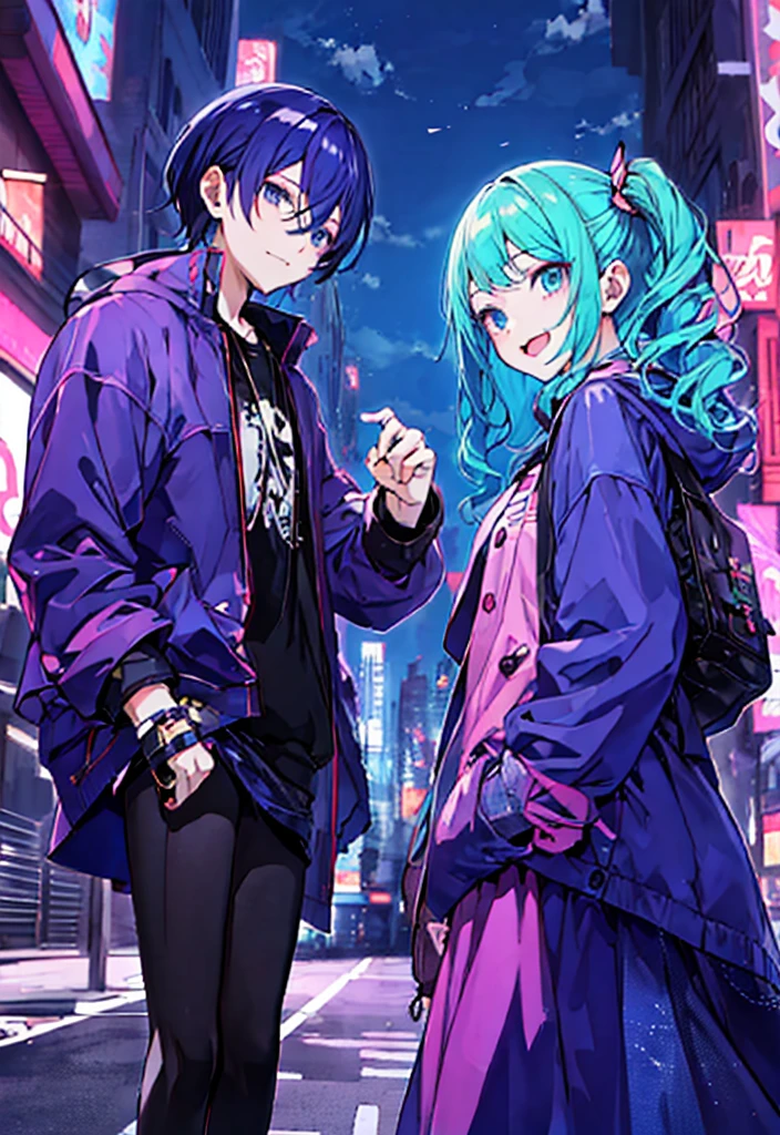 Anime characters standing on city streets,The background is the building, style of anime 4 k, best anime 4k konachan wallpapers, 2 d style of anime, anime wallpaper4k, anime wallpaper4K, 4kanime wallpaper, style of anime. 8K, High quality anime art style, Girly frontline style, modern style of anime, hd anime wallpaper, anime wallpaper