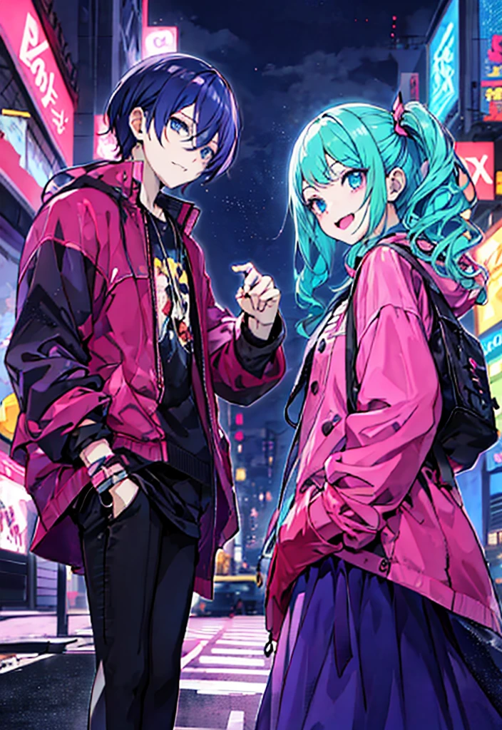 Anime characters standing on city streets,The background is the building, style of anime 4 k, best anime 4k konachan wallpapers, 2 d style of anime, anime wallpaper4k, anime wallpaper4K, 4kanime wallpaper, style of anime. 8K, High quality anime art style, Girly frontline style, modern style of anime, hd anime wallpaper, anime wallpaper
