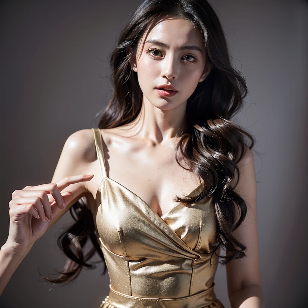 Beautiful mature woman with wavy long hair, she is alluring, Ultra-high resolution,(Realistic:1.4), ((Highest quality)), ((masterpiece)), (be familiar with),