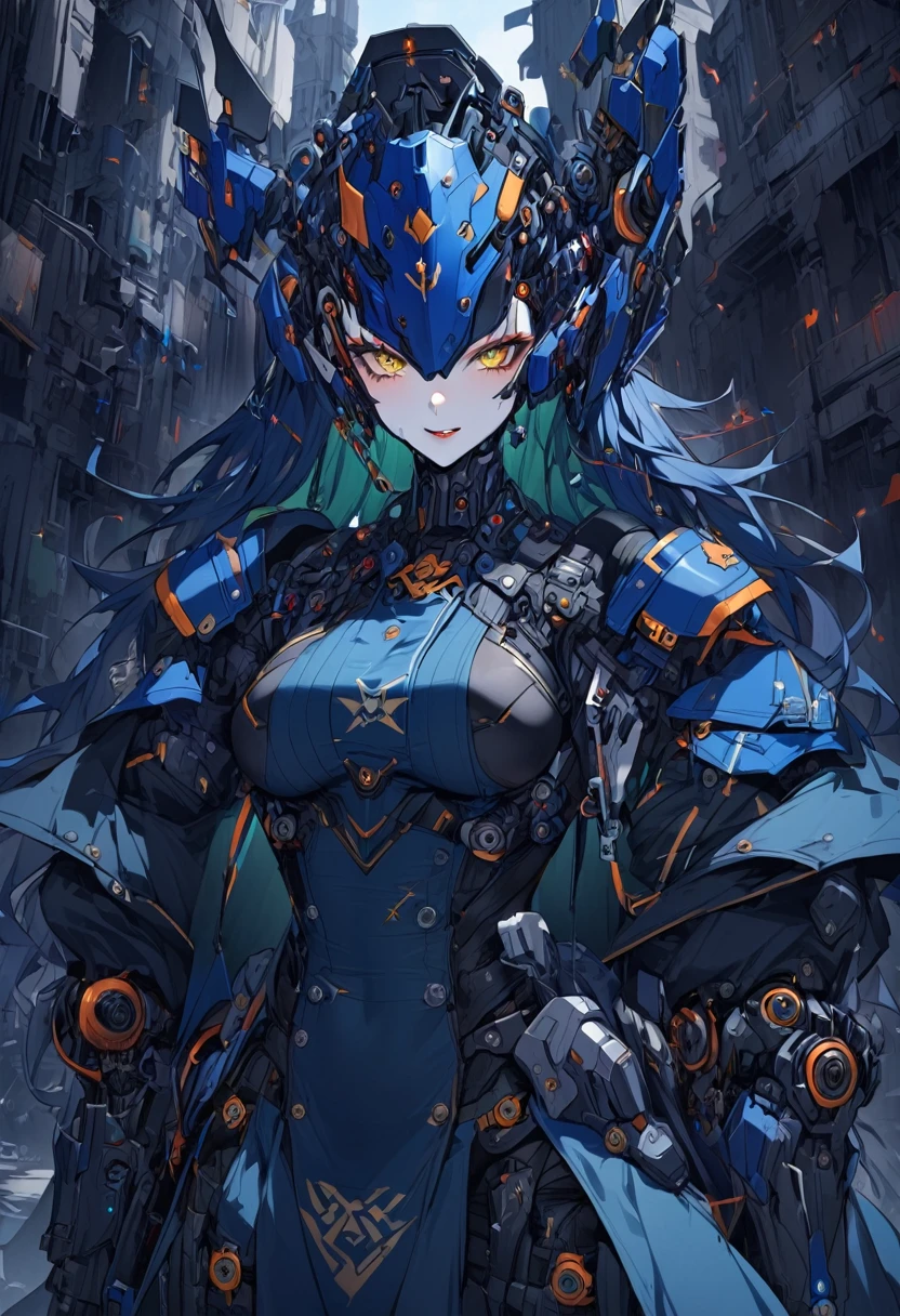 Captain Zara Nova - A cunning ex-military strategist with cybernetic enhancements
