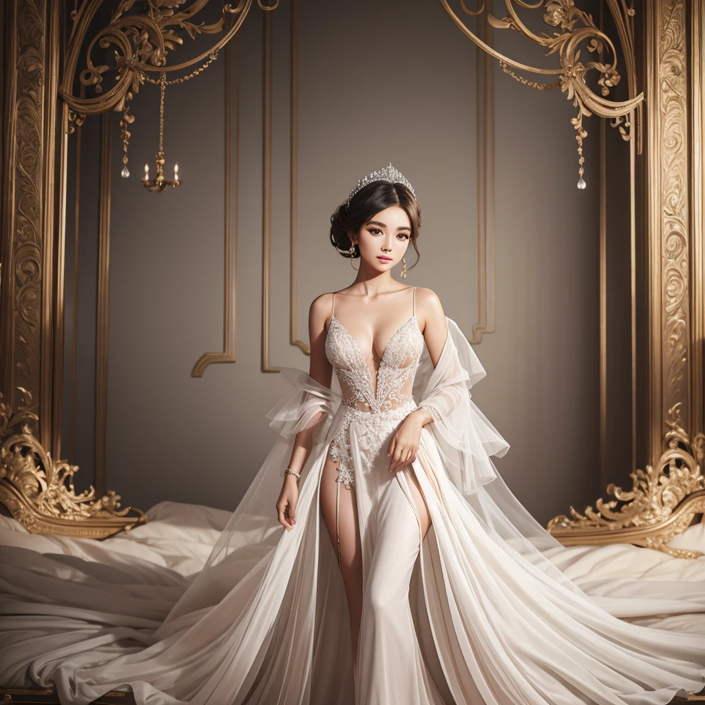 Make an elegant backdrop and put ELLEZY 
