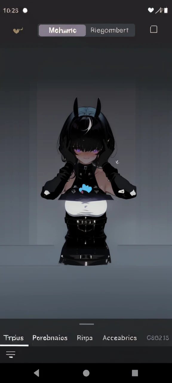 1girl,heart-shaped pupils,fingernails,hands on own face,white hair,purple eyes,(blush:1.1),choker,upper body,trembling,sweat,sweatdrop,heart,(speed lines:1.1),medium breasts, ((heavy breathing:1.3)), love, heart, crop top, happy, smile
