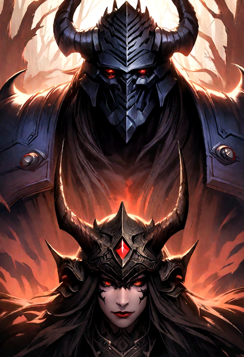 （​masterpiece)、Skeleton Man、Ghost of the samurai、decedent、Dark、Drag into the abyss、the chaos、Character Painting、terrifying、The artwork、、epic exquisite character art、Approaching perfection、art  stations、Temple on dark background、