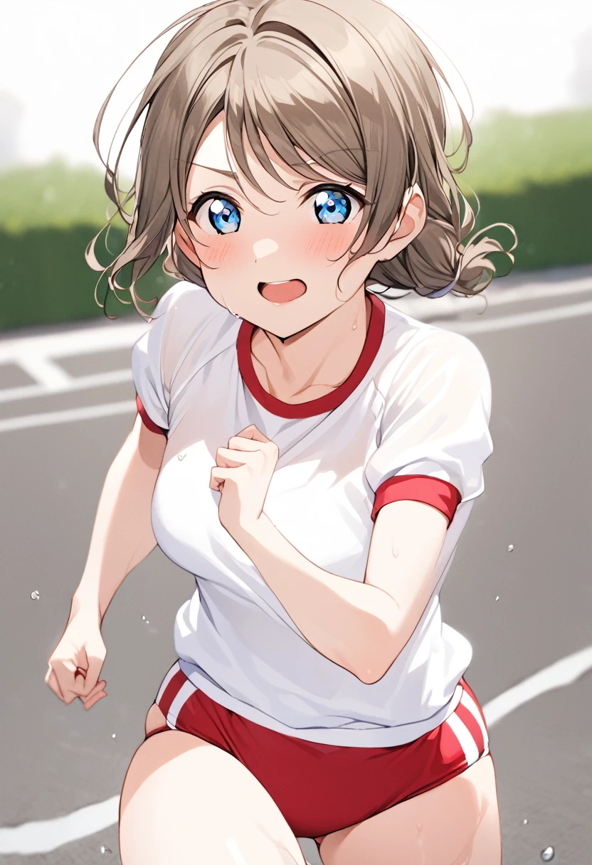 1 girlGirl love live Watanabe You gym uniform bulge buruma  Running