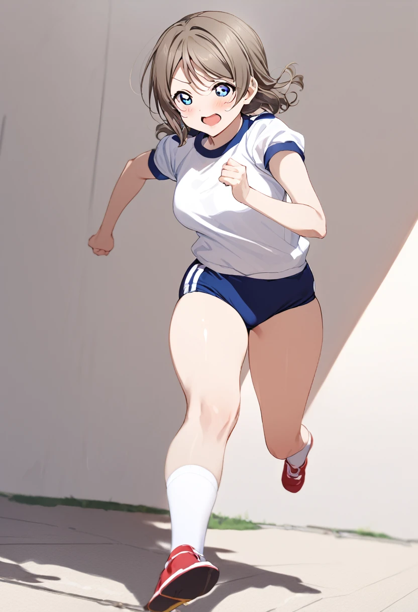 1 girlGirl love live Watanabe You gym uniform bulge buruma  Running