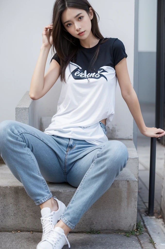 Simple casual style:Choose a solid color or a simple graphic T-shirt,Team yours with jeans and sneakers。You can choose high-waisted jeans to lengthen your legs,Or roll up your trouser legs,Increase fashion sense。This combination is suitable for daily travel,Simple but not simple。