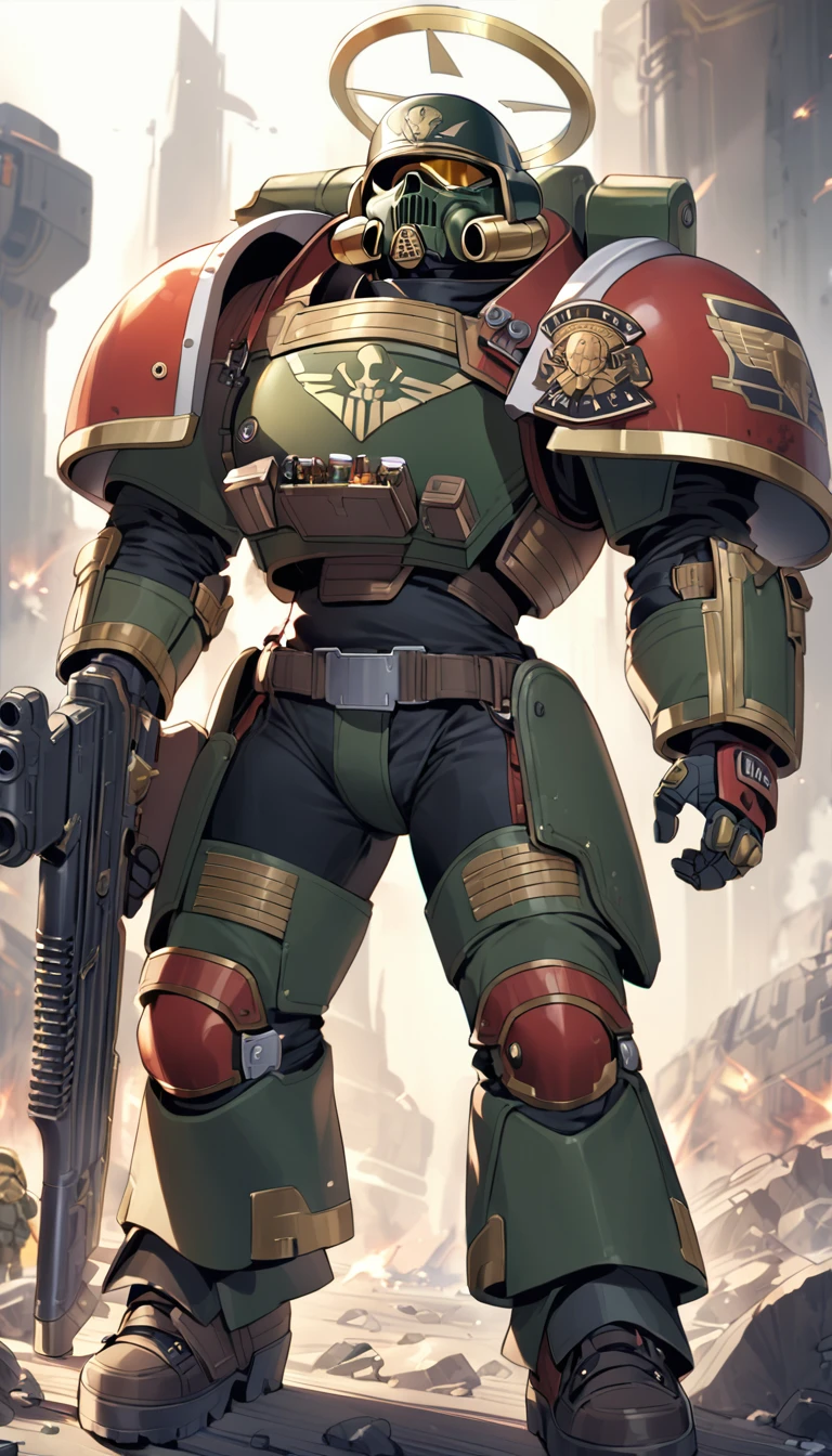 Masterchief from Halo as a space marine from warhammer 40k