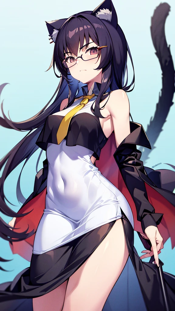     Ultra detailed ,  girl ,   small girl ,  long black hair braided,  red  eyes, malicious  face smug   ,     body , black wings  , seios  planos, ,   lingerie thong  ,  garterbelt meias longas ,  body  .