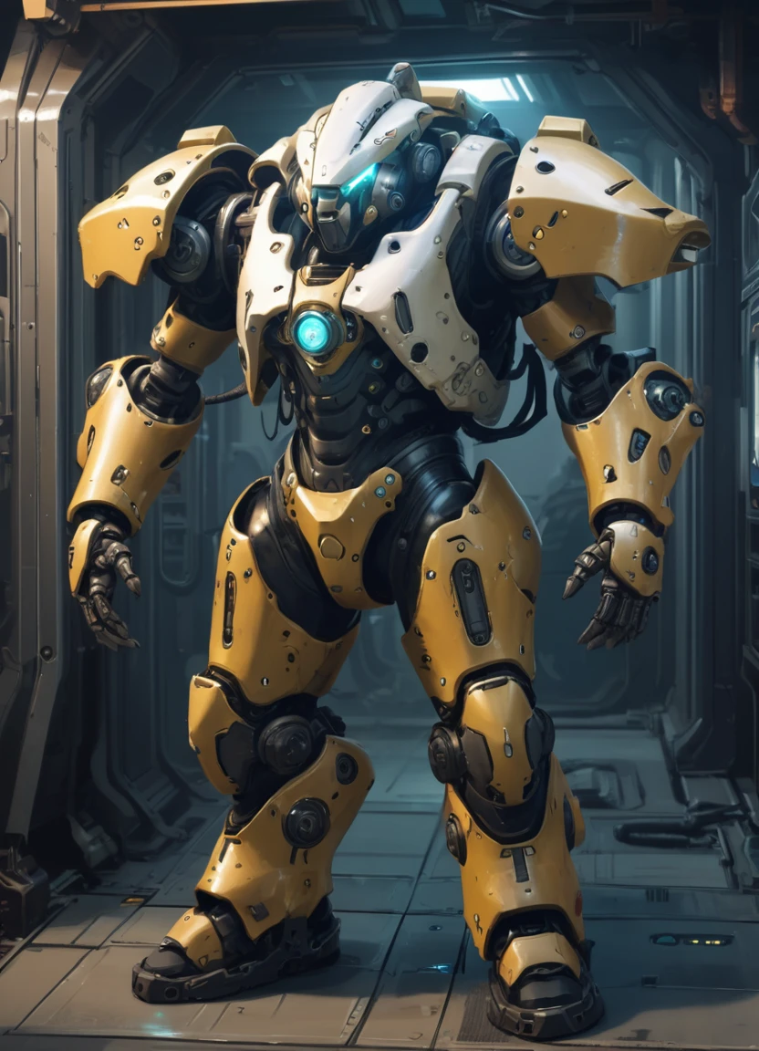 shark in a artificer mech suit