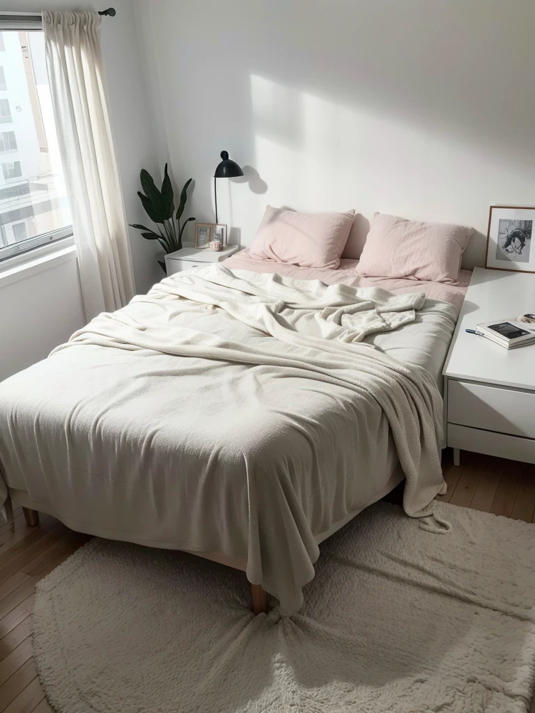 minimalist bed room girl decor