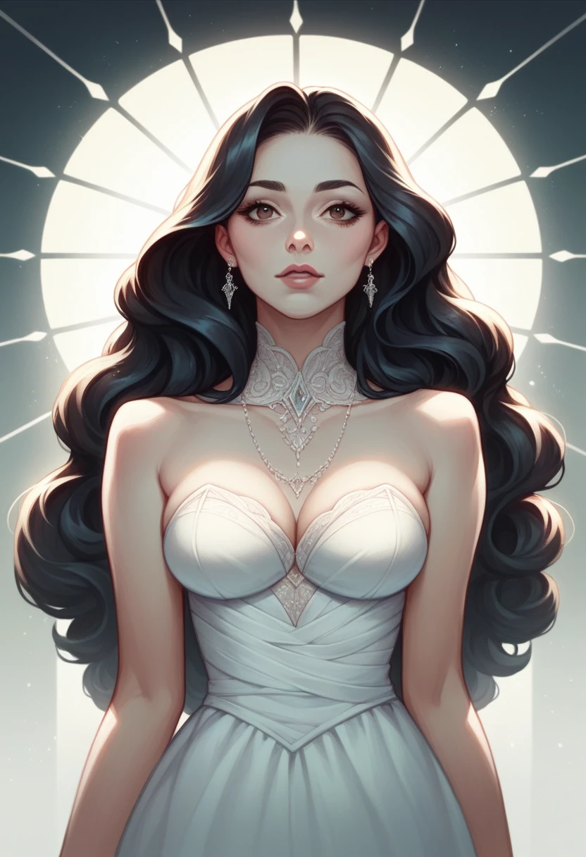 A beautiful Blythe doll with brown eyes, fair skin tone, and blue and black hair, highly detailed portrait, hyper realistic, flawless skin, large expressive eyes, elegant fashion, intricate details, vibrant colors, dramatic lighting, chiaroscuro, painterly style,