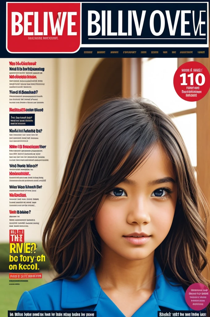 Believe me a magazine cover of an eye-catching informative text from a school