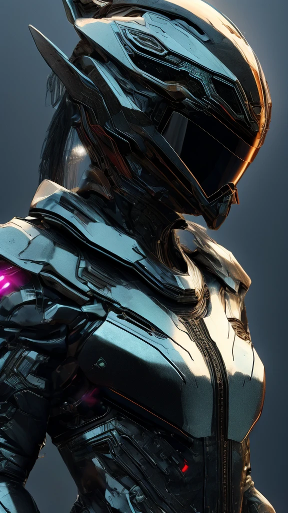 1girl, detailed futuristic armor, (best quality, 4k, 8k, highres, masterpiece:1.2), ultra-detailed, (realistic, photorealistic, photo-realistic:1.37), intricate led visor helmet, dynamic pose, dramatic lighting, cinematic angle, vibrant colors, science fiction, concept art