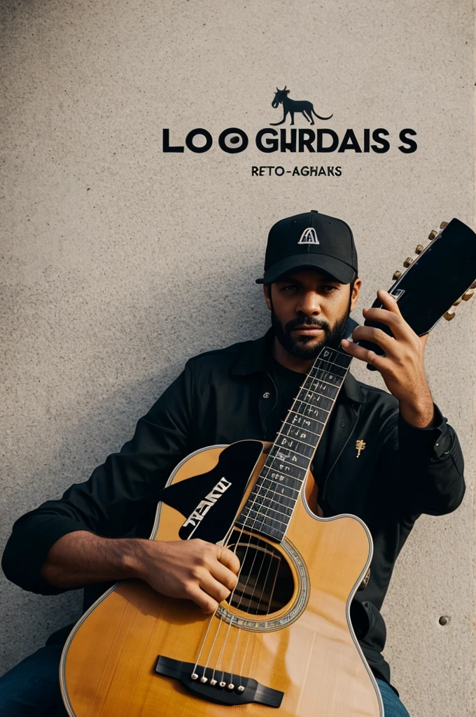 Create a logo for a rhythm group that has a guitar and says los angeles 

