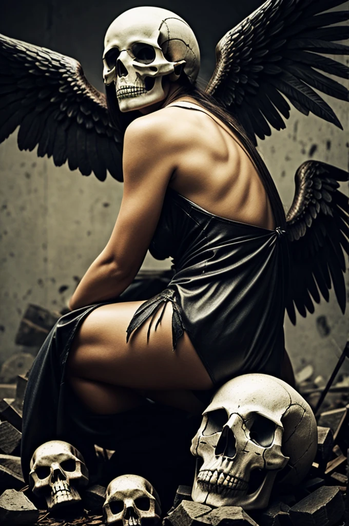 fallen angel in skull