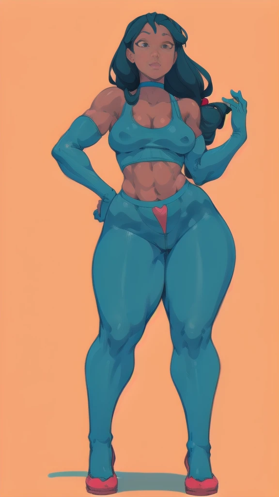 (full body), full body in image, full nani pelekai from Lilo & Stitch nani pelekai clothes, fusion of nani pelekai from Lilo & Stitch and  nani pelekai from Lilo & Stitch of disney, full woman, full body, long hair, female body, curvy body, thicc body, big thighs, voluptuous body, full thick body, dinamic pose, curve body. detalied pose, body, simple background, expressive face, focus on face, line art, sketch
