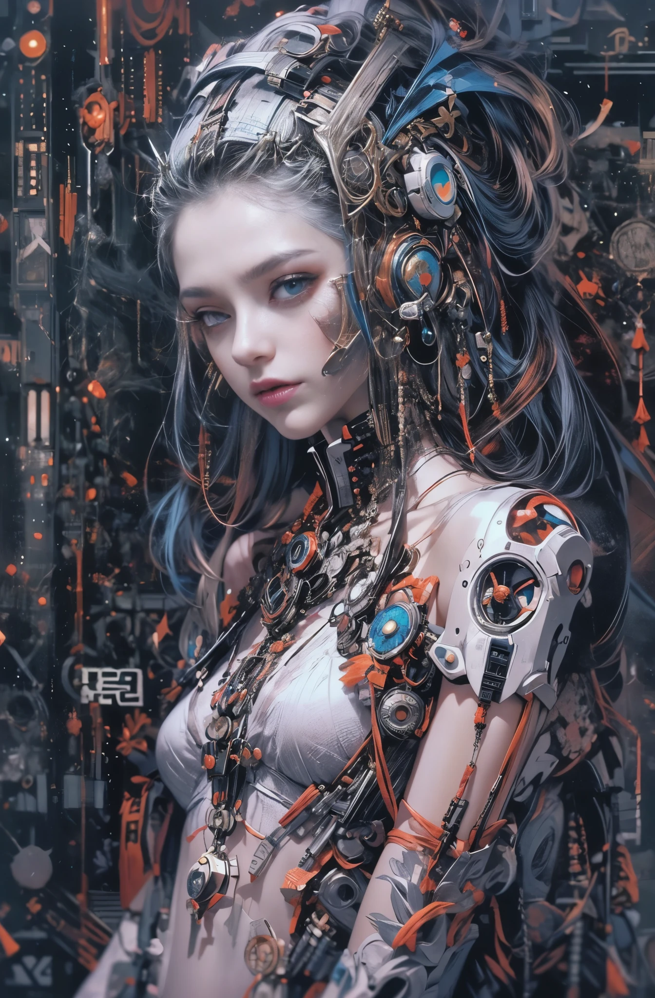 cyber punkワールド上の魔女, Cyber Shrine Maiden, Cyber Shaman, Very beautiful android, Very beautiful and detailed, Beautiful and delicate eyes, Esbian all over, Digital art inspired by Ignacy Witkiewicz, Featured on cgsociety, Gothic art, Natalie Shaw Tom Bagshaw, Profile photo 1024px, cyber punk hacker, Portrait of a digital shaman, Digital Artist, cyber punk))), cyber style, cyber punk horror style, タデウシュ・プルシュコフスキによるcyber punkアート, It was a hot topic on Art Station.., 詳細なcyber punkのイラスト, 高度なデジタルcyber punkアート, cyber punkマシンのポートレート, デジタルcyber punk - アニメアート, デジタルcyber punkアニメアート, cyber punkをテーマにしたアート, 夢のようなcyber punkガール, cyber punk))))), hacker, Cyberpsycho, Ghost in the machine, Android Mystic, Digital Art, Digital Artファンタジー, 美しいDigital Art, 素晴らしいDigital Art, ファンタジーDigital Art, Detailed digital 3D art, colorfull Digital fantasy art, 素晴らしいDigital Art, 素晴らしいDigital Art, Digital fantasy art ), Digital fantasy art, 息を呑むようなDigital Art, detailed ファンタジーDigital Art, 精巧なDigital Art, The female demon living in the machine, Profile photo 1024px, cyber punk hacker, Portrait of a digital shaman, Digital Artist, cyber punk))), cyber style, cyber punk horror style, cyber punk))))), hacker, Cyberpsycho, Ghost in the machine, Android Mystic, Digital Art, Beautiful artwork illustration, Highest quality, The perfect angle, Perfect composition, Best Shot, Official Art, Cinematic Light, Figurative art, 美しく表現力豊かなDigital Art