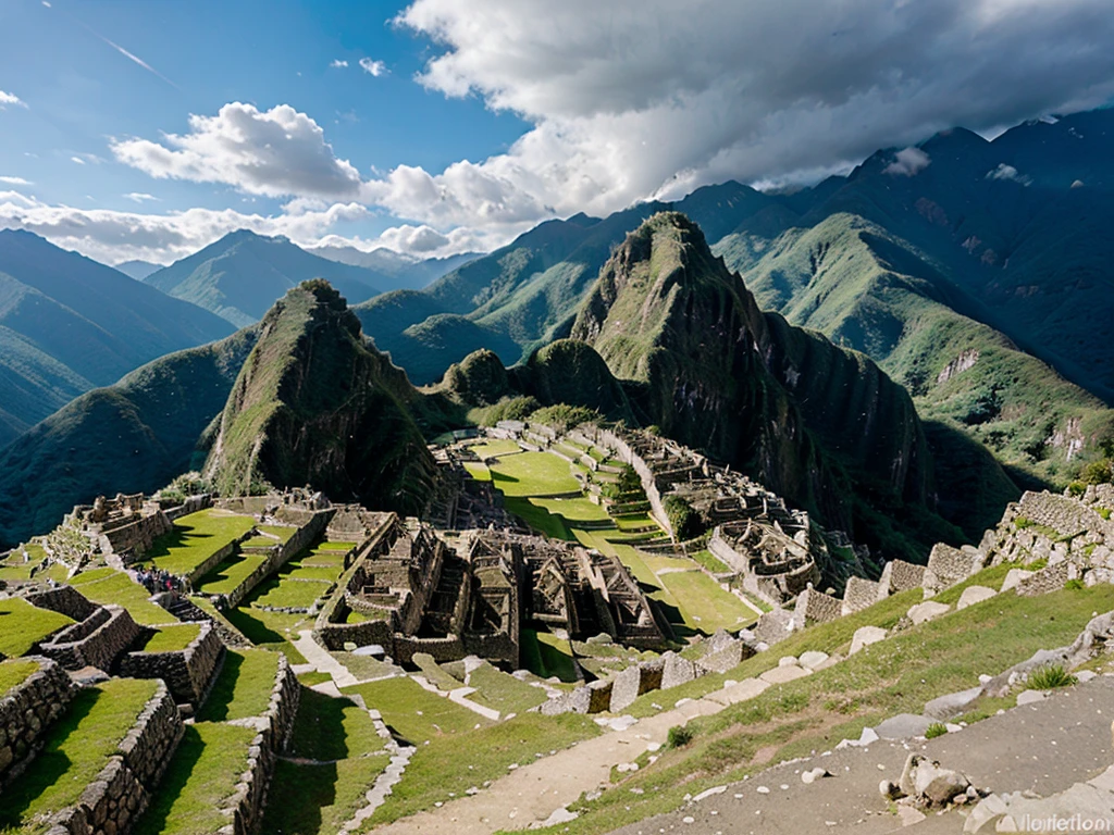 Machu Picchu, Peru - An ancient Incan city set high in the Andes Mountains.