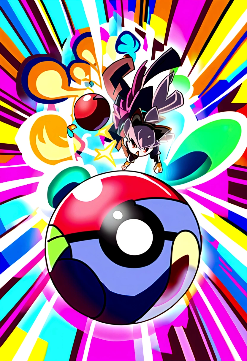 Graffiti style small Japanese flying squirrel wallpaper Poké Ball