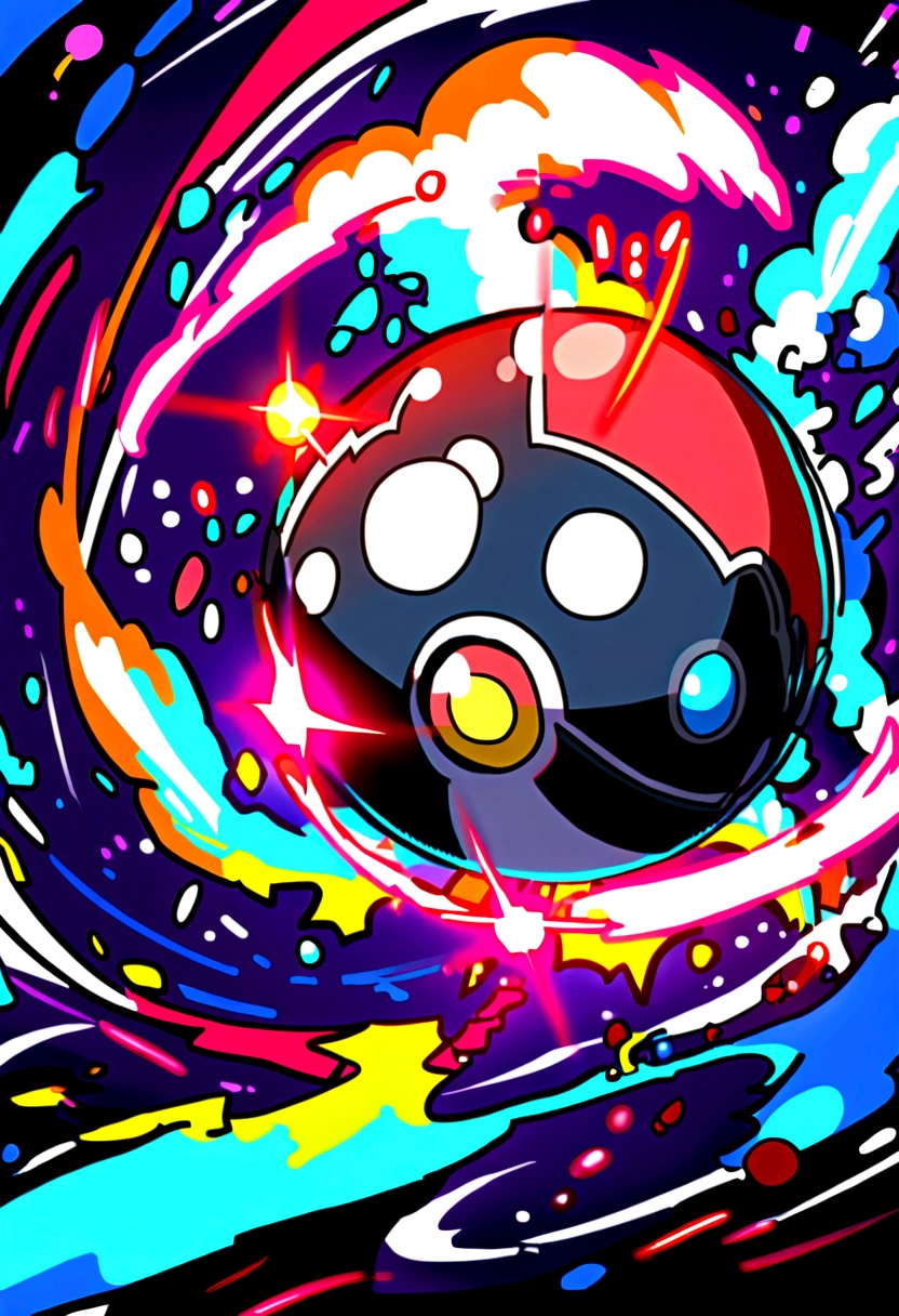 Graffiti style small Japanese flying squirrel wallpaper Poké Ball