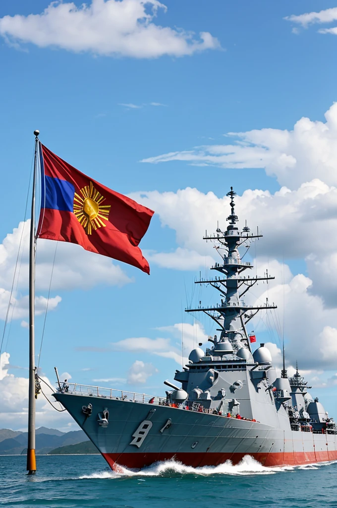 Warship with philipine flag