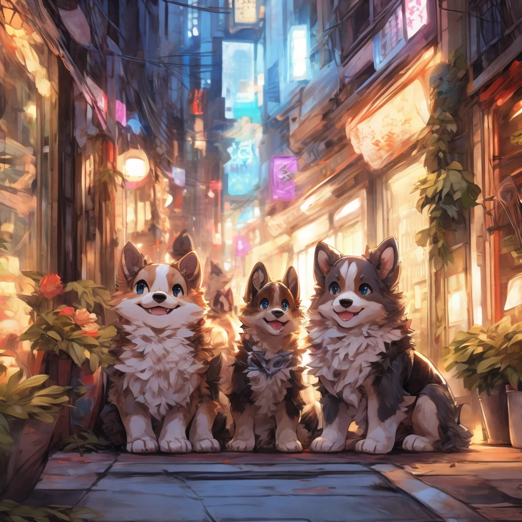 In the city、Several stray dogs、（（（smile:3.0）））