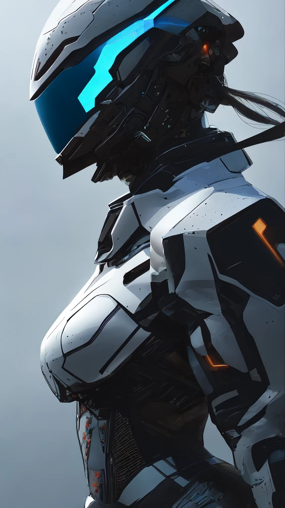 1girl, detailed futuristic armor, (best quality, 4k, 8k, highres, masterpiece:1.2), ultra-detailed, (realistic, photorealistic, photo-realistic:1.37), intricate led visor helmet, dynamic pose, dramatic lighting, cinematic angle, vibrant colors, science fiction, concept art