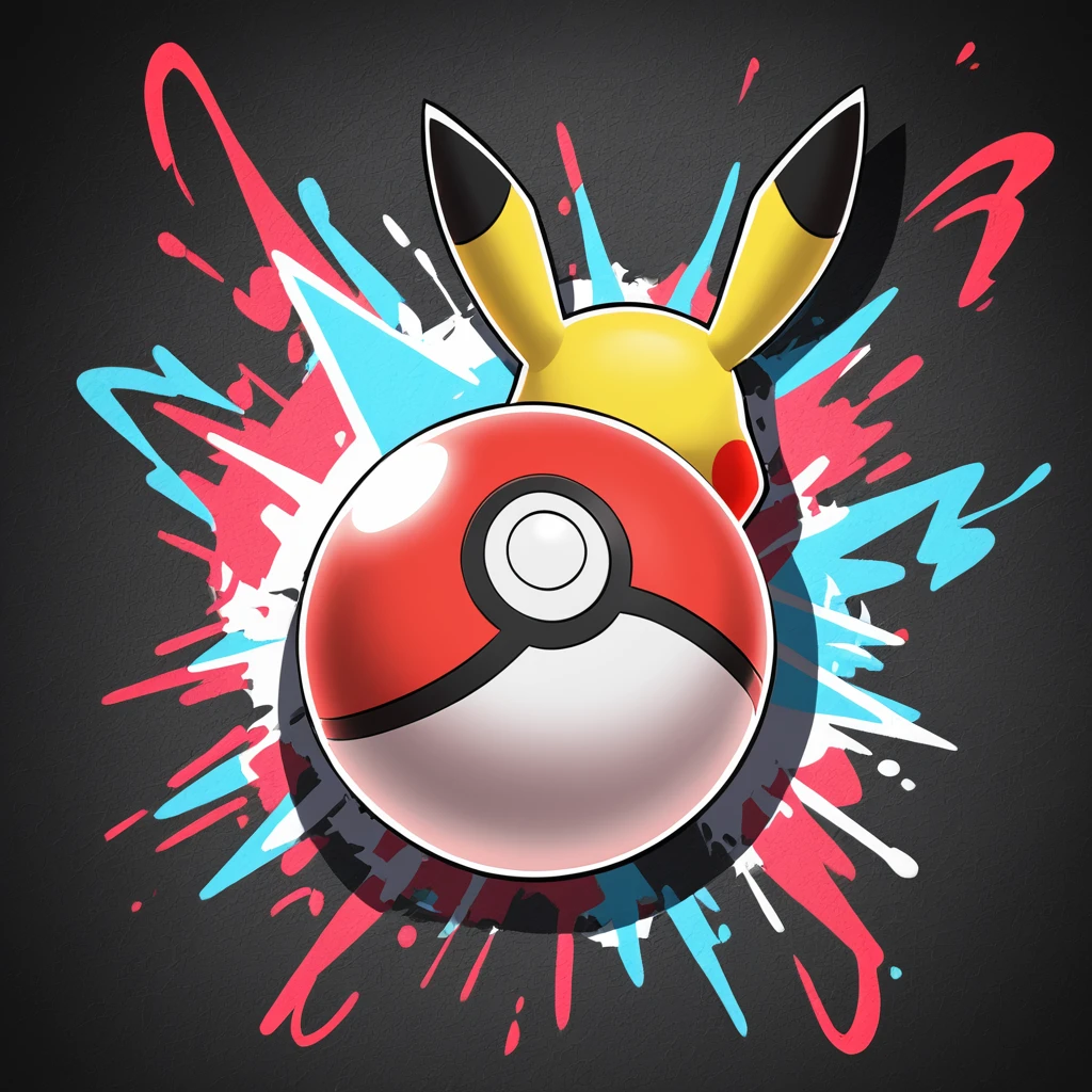 Graffiti style Pikachu wallpaper Poké Ball