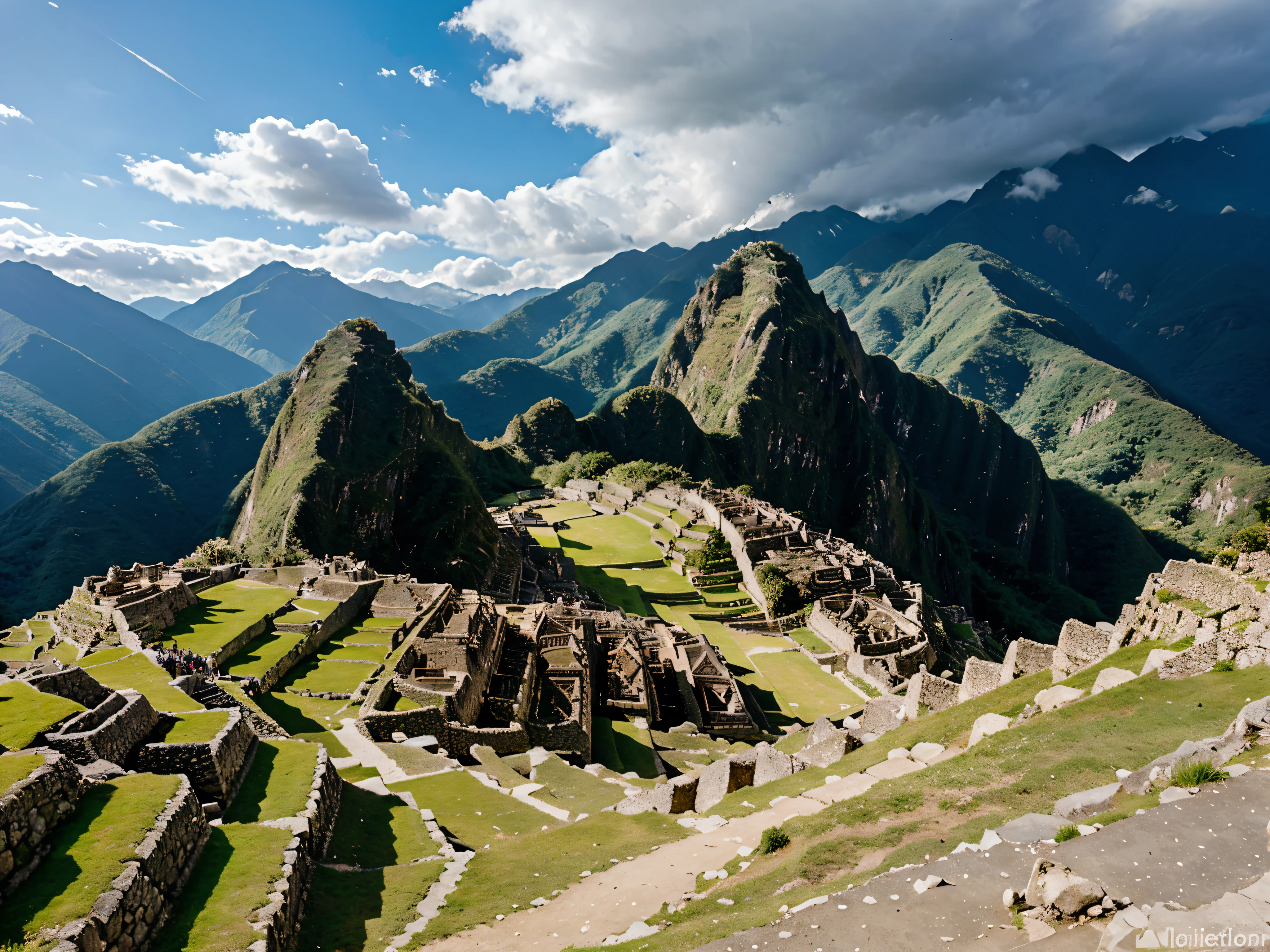 Machu Picchu, Peru - An ancient Incan city set high in the Andes Mountains.