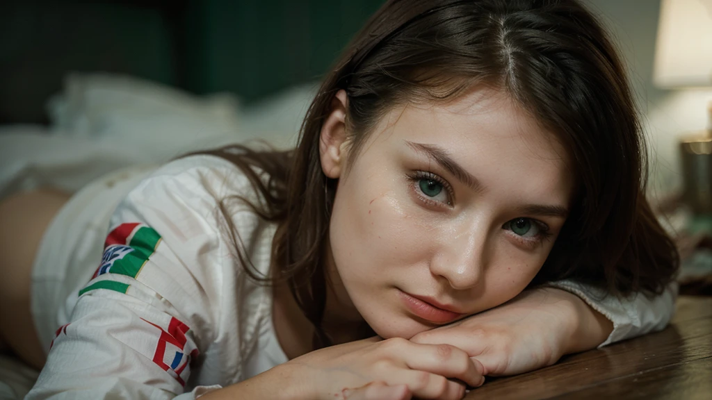 22 year old Russian girl, high cheekbones, innocent looking, small amount of stains, heart face shape, green hunter's eye shape, long eyelashes, fleshy lips, small-nose, straight blonde hair, Detailed Sleeveless Turtleneck Top, pants, perfectbody, necklase, wavy hair, face perfect, beautiful face, seducer, glad, (open air), City streets, newyork, shiny colors