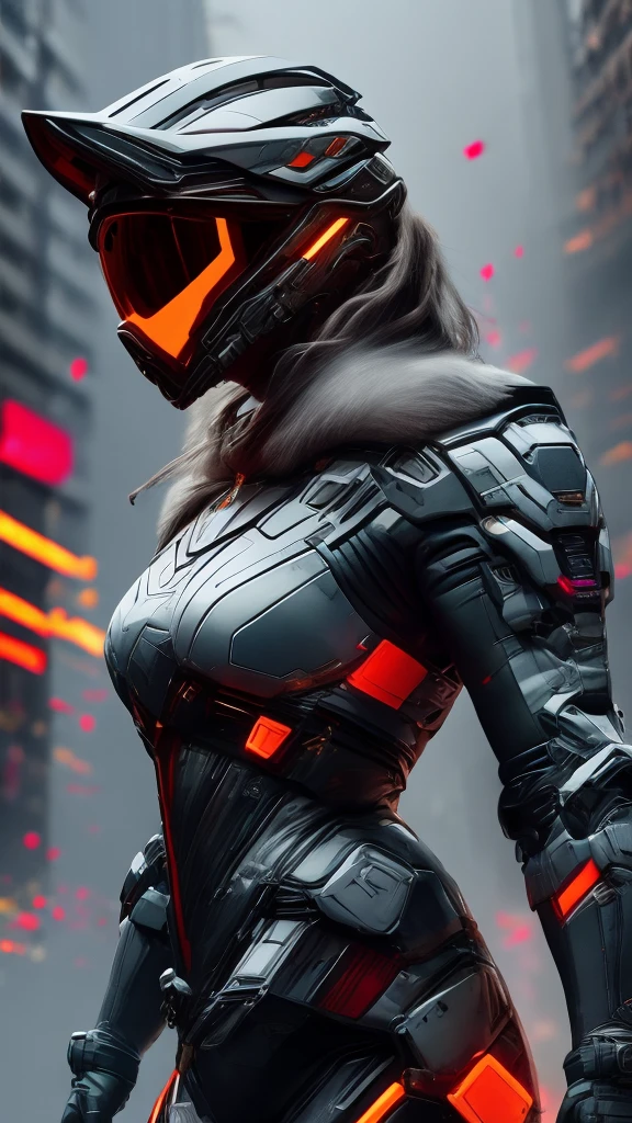 1girl, detailed futuristic armor, (best quality, 4k, 8k, highres, masterpiece:1.2), ultra-detailed, (realistic, photorealistic, photo-realistic:1.37), intricate led visor helmet, dynamic pose, dramatic lighting, cinematic angle, vibrant colors, science fiction, concept art